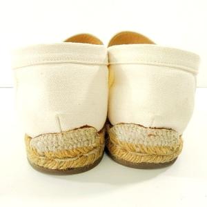 HERMES ローファー エスパドリーユ ジュート キャンバス 26cm ホワイト
