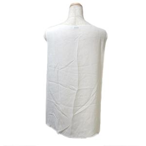 BRUNELLO CUCINELLI シルク ノースリーブ カットソー M 白 ホワイト IBO41 X