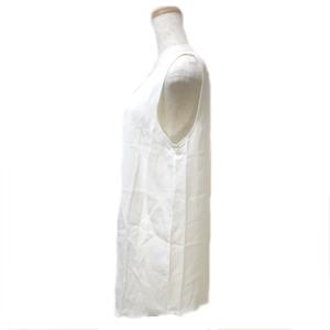 BRUNELLO CUCINELLI シルク ノースリーブ カットソー M 白 ホワイト IBO41 X