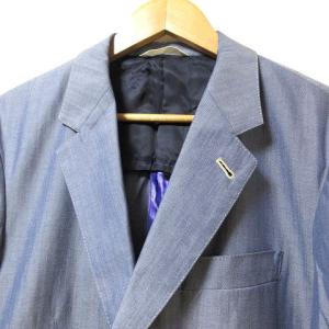 Paul Smith COLLECTION テーラードジャケット ブレザー シャンブレー シングル 2B 背抜き MX 青 ブルー IBO41 X