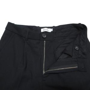 Steven Alan 近年 パンツ スラックス テーパード ウール混 アローズ S 黒 ブラック IBO41 X
