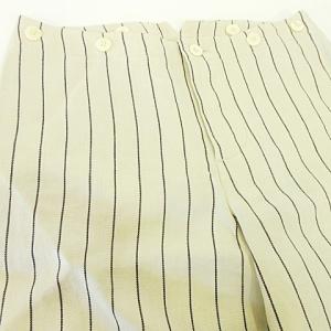 RALPH LAUREN タグ付 リネン バギー パンツ ストライプ ワイド ボトムス 9 アイボリー IBO41