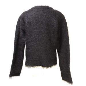 ADORE モヘヤ ビジュー 長袖 ニット セーター 厚手 茶 ブラウン 38 M相当 IBO41 X