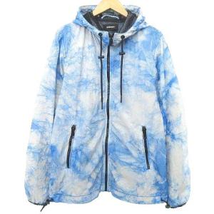 近年 Camo Acid Windbreaker Jacket パーカー タイダイ ナイロン ジャケット S 青 ブルー IBO41