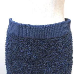 Drawer ロングスカート フリンジ フレア マキシ丈 ウエストゴム 紺 ネイビー 2 M相当 IBO41 X