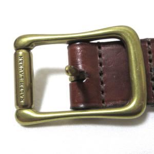 RALPH LAUREN レザーベルト 英国製 ハトメ 茶 ブラウン メンズ IBO41 X