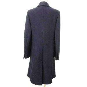 Brooks Brothers ステンカラー コート ロング ウール スリムシルエット ジャケット ビジネス カジュアル 4 約XSサイズ 紺 ネイビー U180