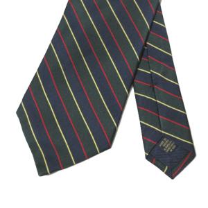 Brooks Brothers ネクタイ アニバーサリーコレクション ワイドタイ シルク レップタイ 斜めストライプ 紺 緑 赤 黄 U180 X