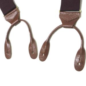 Brooks Brothers サスペンダー 米国製 ボタン吊り Y型 ボルドー U90 X