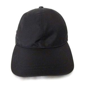 PRADA 23年購入 1HC274 Re-Nylon ベースボール キャップ ロゴプレート S ブラック