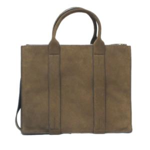 Theory 17AW WEST SATCHEL トートバッグ 2WAY ショルダーバッグ 皮革 スエード 茶 ブラウン U180 X