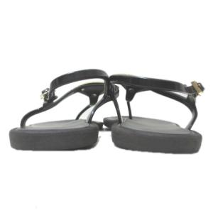 EMPORIO ARMANI サンダル トング バックストラップ プレート US6 約23cm 黒 ブラック U30 X