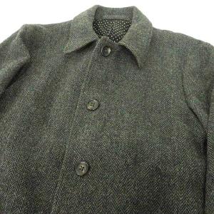 WACKO MARIA 13AW ステンカラーコート ウール ヘリンボーン 裏地ドット ジャケット M グレー GY19