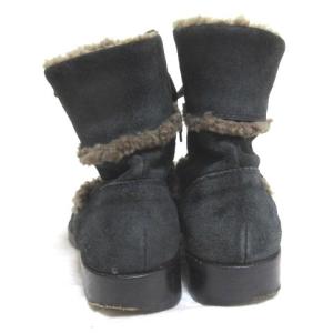 DOLCE&GABBANA ブーツ レースアップ 裏ボア スエード 黒 ブラック 7 1