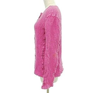 me ISSEY MIYAKE 21SS カーディガン CAULIFLOWER カリフラワー プリーツ ストレッチ Mサイズ相当 ピンク IBO15