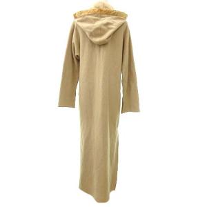 FENDI ガウンコート ローブ ロングカーディガン コーディガン カシミヤ フード 42 ベージュ イタリア製 AA IBO14 R082731