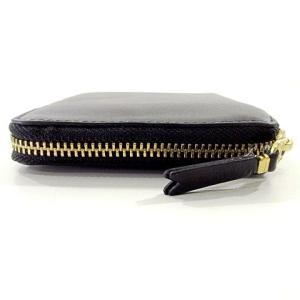 COMME des GARCONS SA2100 CLASSIC ARECALF ラウンドファスナー 二つ折り 財布 コンパクト カーフ レザー 黒 ブラック