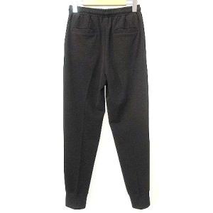 Spick&Span 美品 22AW ジョーゼット ジョガー パンツ ウエストゴム テーパード イージー 36 黒 ブラック U90