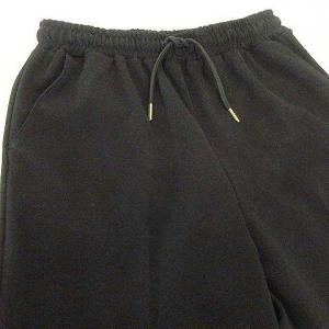 Spick&Span 美品 22AW ジョーゼット ジョガー パンツ ウエストゴム テーパード イージー 36 黒 ブラック U90