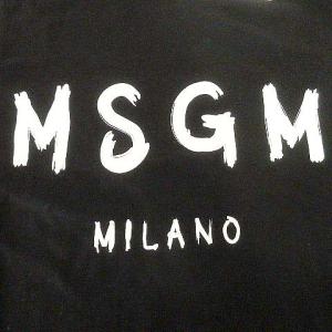 MSGM タグ付き 2000mm510 Tシャツ 半袖 ロゴ プリント カットソー XL 黒 ブラック U180