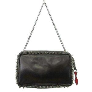 Christian Louboutin チェーンバッグ スタッズ レザー ブラック