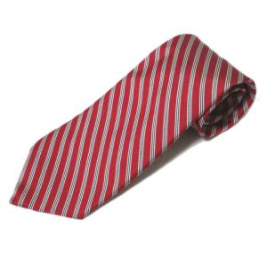 アニバーサリーコレクション ネクタイ シルク ワイドタイ レップタイ ストライプ ビジネス 箱付き 赤 レッド U180