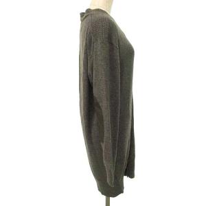 Nigel Cabourn カーディガン エルボーパッチ ロング ニット セーター 8 グレー U90