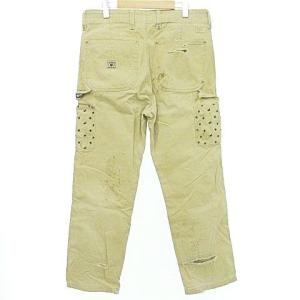 WTAPS 09SS ペインター パンツ 1ST USED ペイント加工 ワーク トラウザーズ 約Lサイズ ベージュ GY09