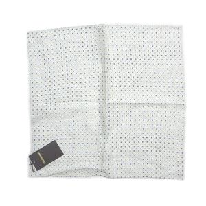 Paul Stuart タグ付 メンズ ブランド ハンカチ セット 5枚 リネン ウール コットン チェック ドット ペイズリー 総柄 無地 青 緑