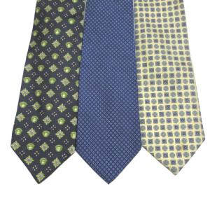 HERMES シャネル ヴェルサーチ アルマーニ カルバンクライン等 ネクタイ 10本 セット ワイドタイ レギュラータイ シルク 総柄