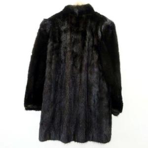 SAGA MINK SELECTED 金サガ ミンク ファー コート ハーフ丈 毛皮 ジャケット リアルファー 高級 上質 13 Lサイズ ダークブラウン