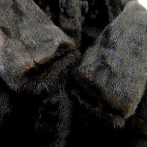 SAGA MINK SELECTED 金サガ ミンク ファー コート ハーフ丈 毛皮 ジャケット リアルファー 高級 上質 13 Lサイズ ダークブラウン