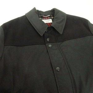 SAINT LAURENT PARIS 17AW 中綿 ジャケット 裏地チェック イタリア製 44 黒