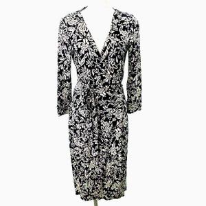 NEW JULIAN TWO ワンピース ロング D513101M15 ラップ ワンピース カシュクール シルク 花柄 サイズ4