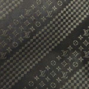 LOUIS VUITTON 美品 ネクタイ モノグラム ストライプ シルク ワイドタイ ビジネス パーティー 黒 ブラック GY09