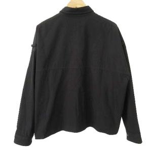 JieDa 19SS ミリタリー シャツ 長袖  jie-19S-SH09 オーバーサイズ 無地 コットン 1 S 黒 ブラック
