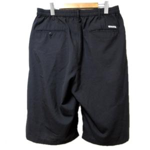 COOTIE PRODUCTIONS ハーフ パンツ ツータック 薄手 ウール混 XL 大きいサイズ 黒 ブラック U30 X