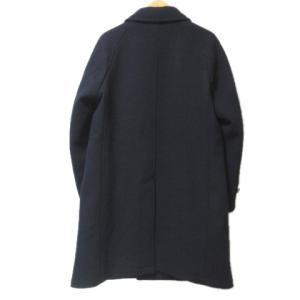 SCYE BASICS ステンカラーコート ウール ロング 36 S相当 紺 ネイビー U90 X