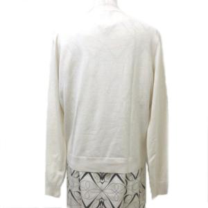 Brooks Brothers アンサンブル カーディガン ワンピース シルク ニット 長袖 ひざ丈 ノースリーブ 総柄 S 6 LL相当 白 U90 X