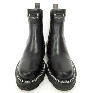 LOUIS VUITTON 22年製 1A8949 LVボブール・ライン サイドゴアブーツ 24cm ブラック