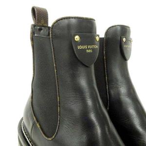 LOUIS VUITTON 22年製 1A8949 LVボブール・ライン サイドゴアブーツ 24cm ブラック