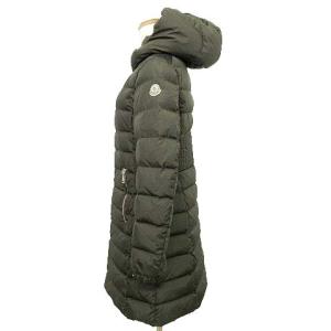MONCLER OROPHIN ダウン コート ロング レザーヨーク スリムシルエット ジャケット 2 カーキ