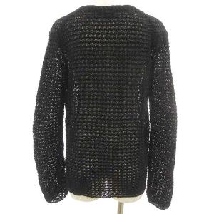 Theory 美品 22SS メッシュ カーディガン TUCKED S CARDI ニット Vネック 長袖 S ダークネイビー U30