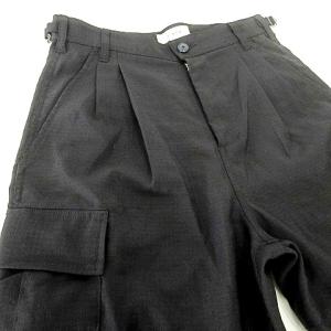 JieDa 美品 22SS RIPSTOP HOLE CARGO PANTS ホール カーゴパンツ 2タック 1 黒 ブラック U30