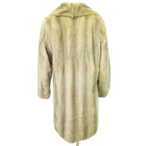 SAGA MINK 金サガ サファイヤミンク ロング コート 毛皮 リアルファー ジャケット F グレー系 GY09