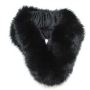 UNITED ARROWS 美品 マフラー ティペット ファー 黒 ブラック GY11 X