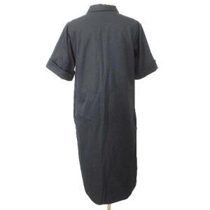 JIL SANDER NAVY 美品 19SS シャツ ワンピース ロング 半袖 五分袖 Aライン フレア イタリア製 34 紺 ネイビー U90