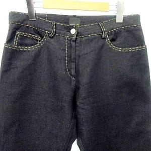 FENDI SELECTION 美品 国内正規 デニム パンツ ジーンズ ステッチデザイン ジップフライ シルク混 29 L相当 紺系