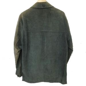 LOEWE ヴィンテージ ピッグスエード ジャケット 総裏地 Size50 約XLサイズ 緑 グリーン U30