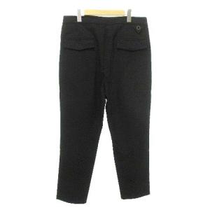 White Mountaineering 美品 22SS 2タック ワイド テーパード パンツ ストレート 1 Mサイズ 黒 ブラック U90